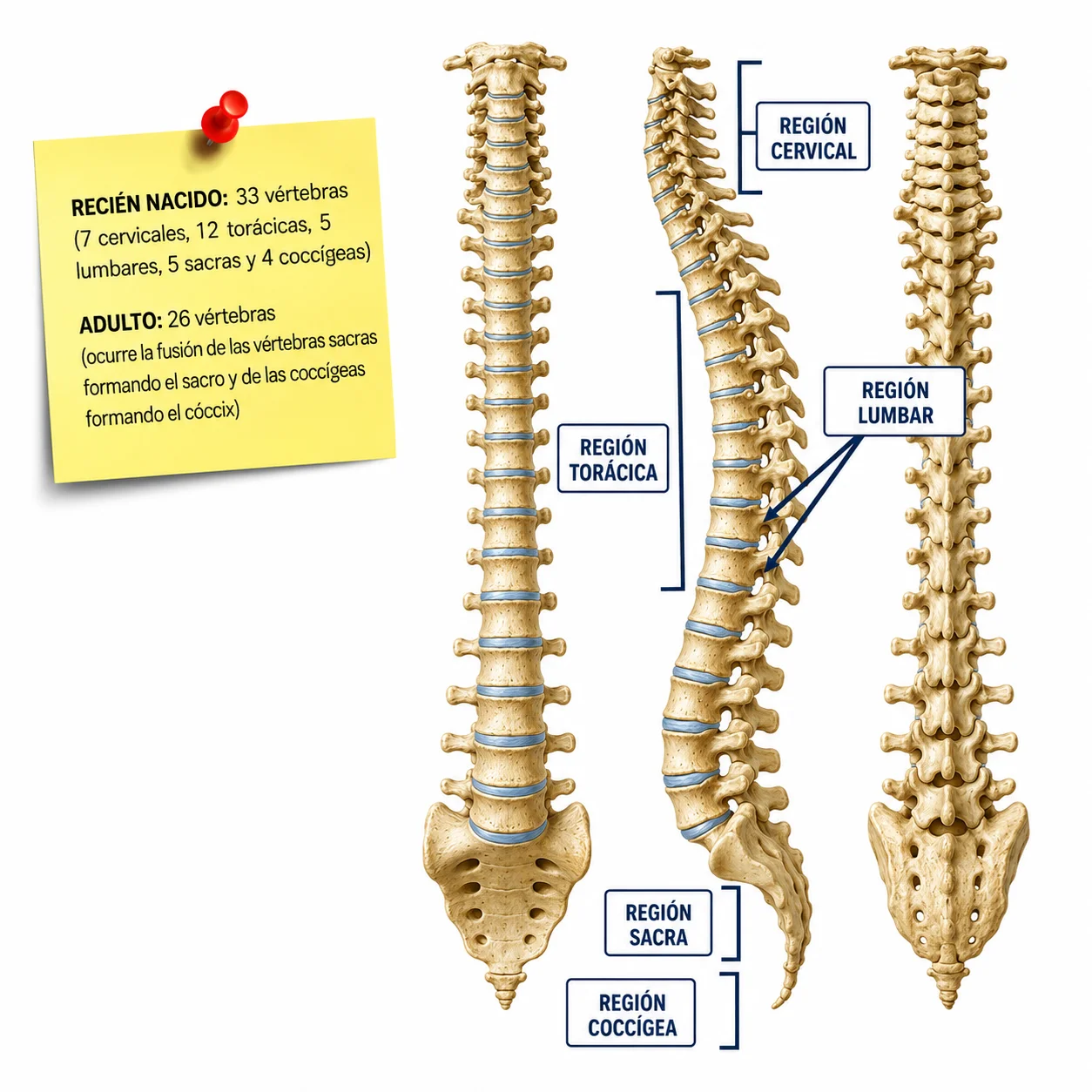 Ejercicio visual de anatomía ósea